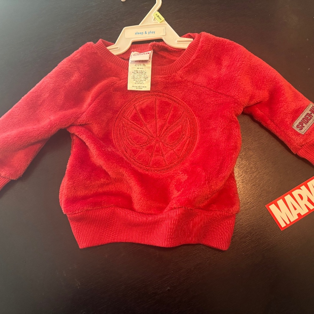 Faux fur 3 mo Spider-Man sweatshirt